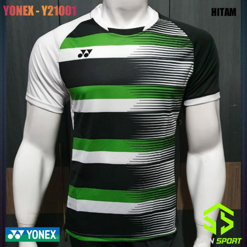 [Y21001A Hitam] Baju badminton Yonex Import Premium Kaos Bulutangkis Jersey Olahraga Sport 21001