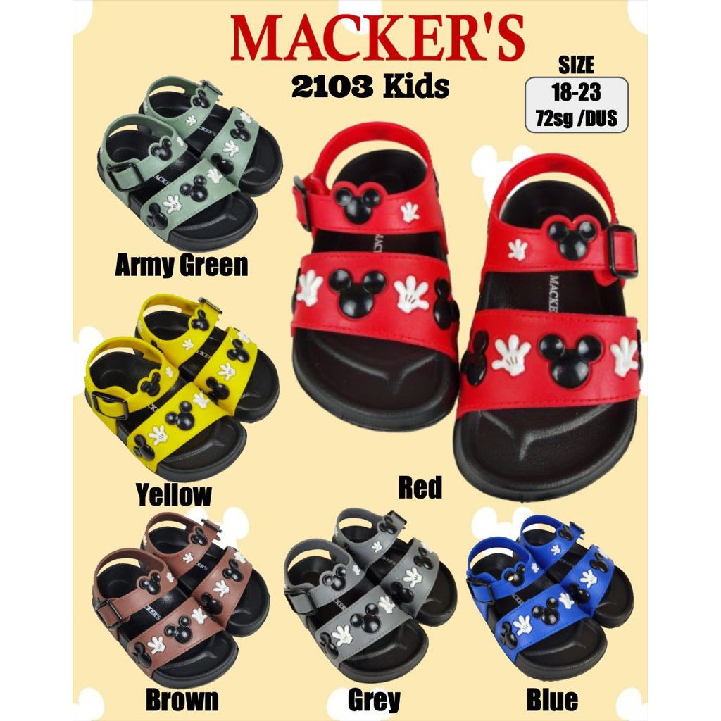 MACKER'S 2103 SANDAL SLOP ANAK BABY TERKINI