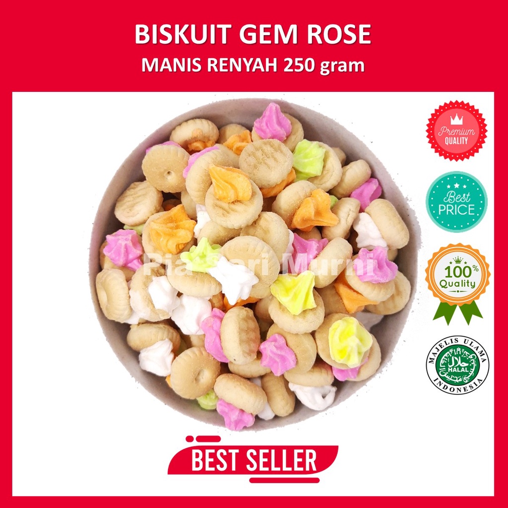 

Biskuit Gem Rose Kembang Gula 250 gram