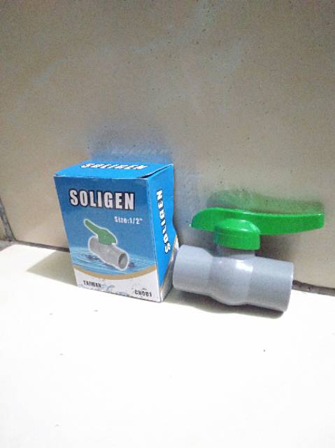 Stop kran pvc soligen 1/2&quot; ballvalve