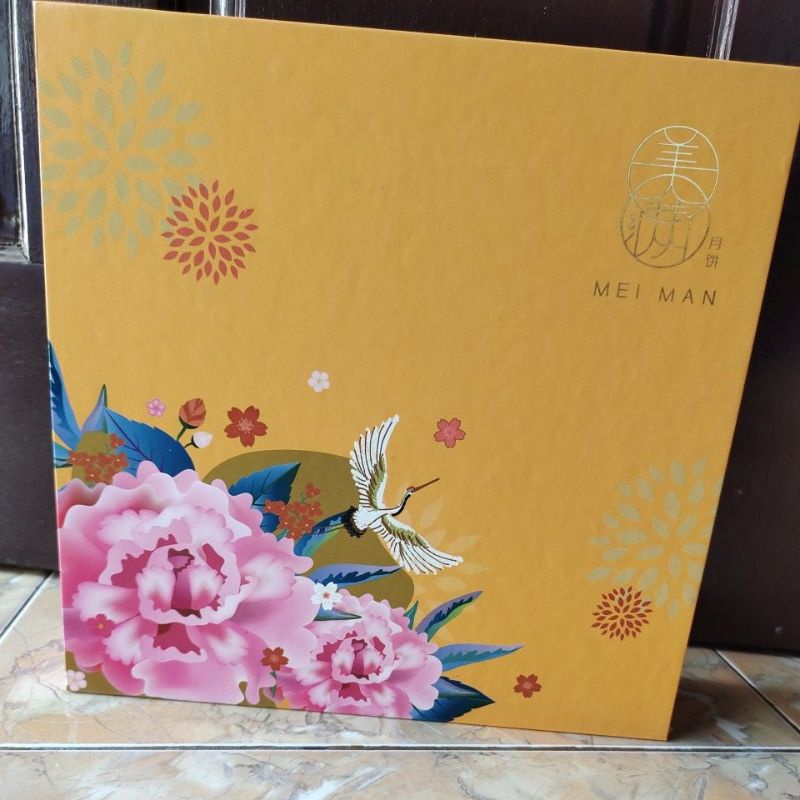 meiman mooncake Malaysia tipe oriental treasure (orange) isi 4 promo
