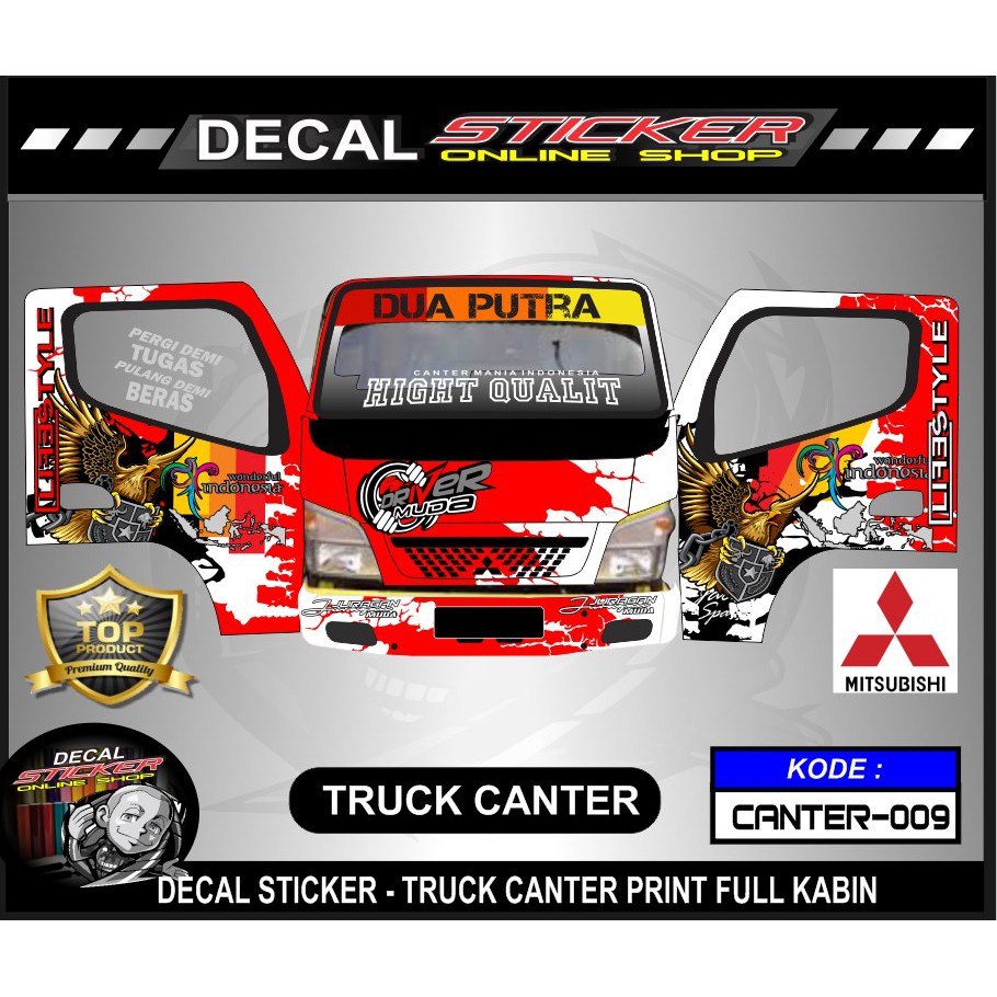 Jual Stiker Truk Canter Full Kabin Decal Sticker Print Custom Keren Indonesia Shopee Indonesia