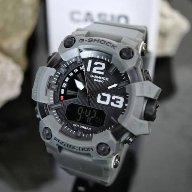 Jam Tangan Casio Fashion Pria Gshock 1802 Water Resist - Abu