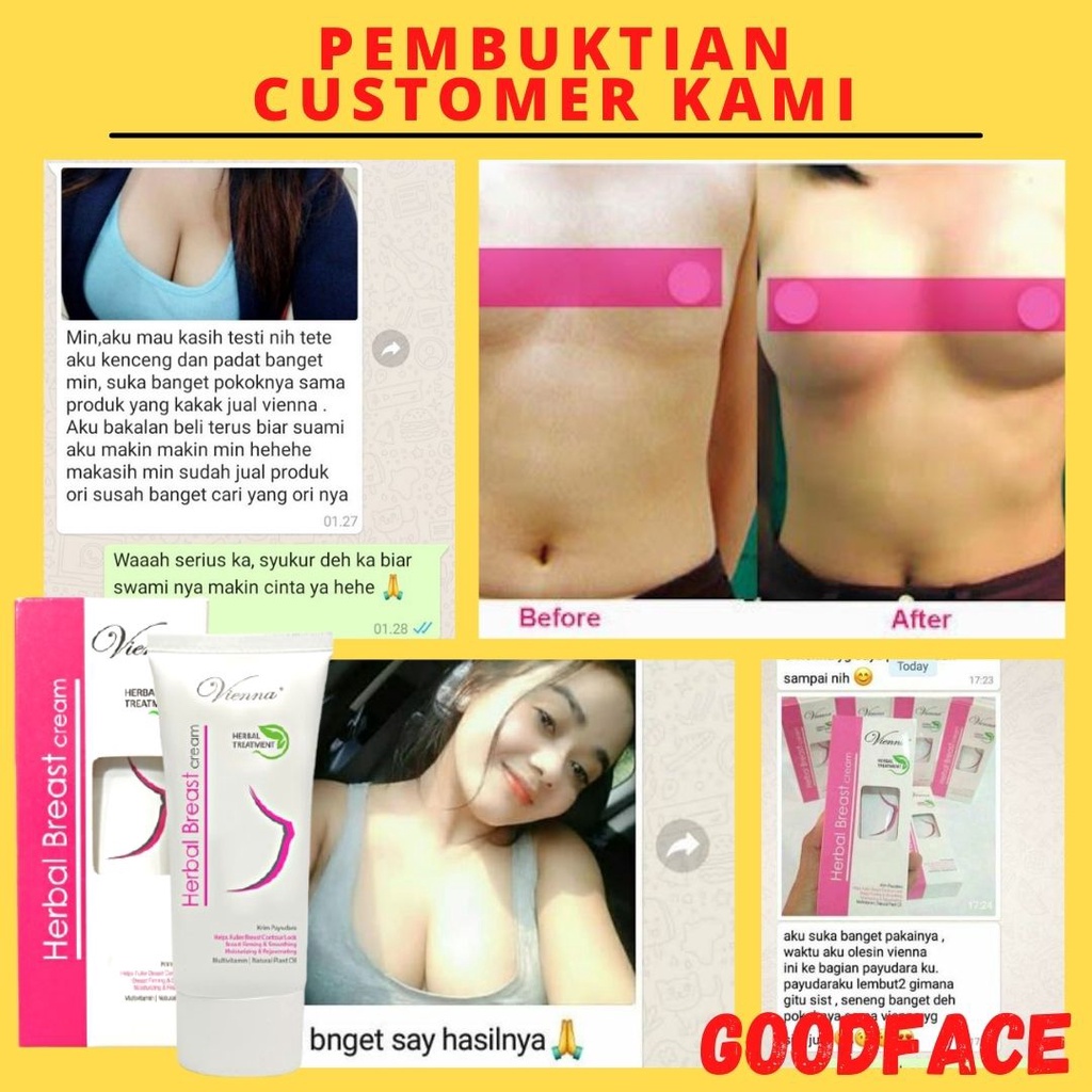 PEMBESAR PAYUDARA - CREAM VIENNA HERBAL BREAST ORIGINAL - PENGENCANG PAYUDARA - PAYUDARA MONTOK