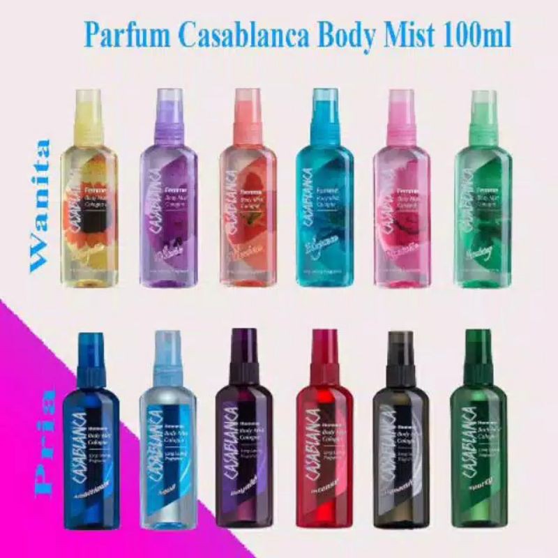 PARFUM CASABLANCA BODY MIST ISI 100 ML ORIGINAL~ ASLI 100%