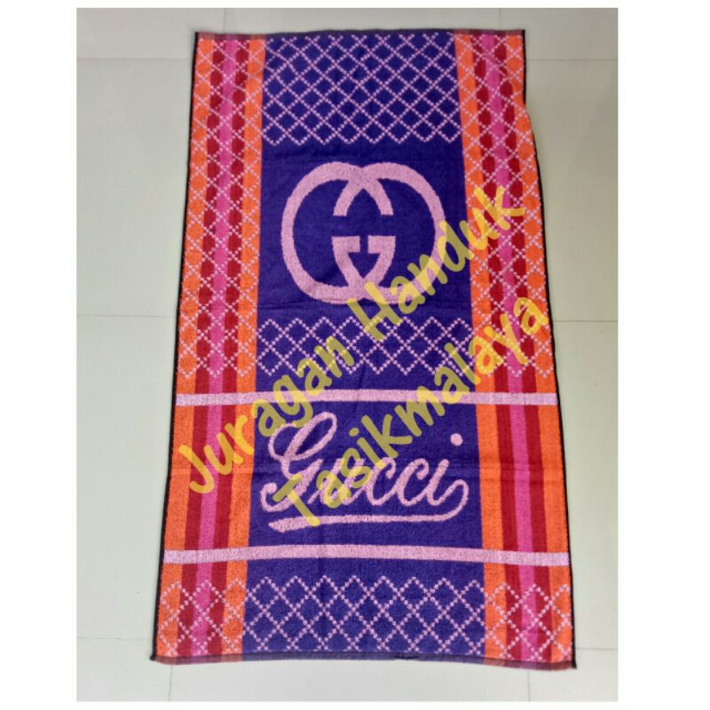 Haduk Dewasa Gucci Terry Bay Rainbow,  Handuk Mandi Guci Ukuran Jumbo Murah Tebal Lembut 70 x 130 cm