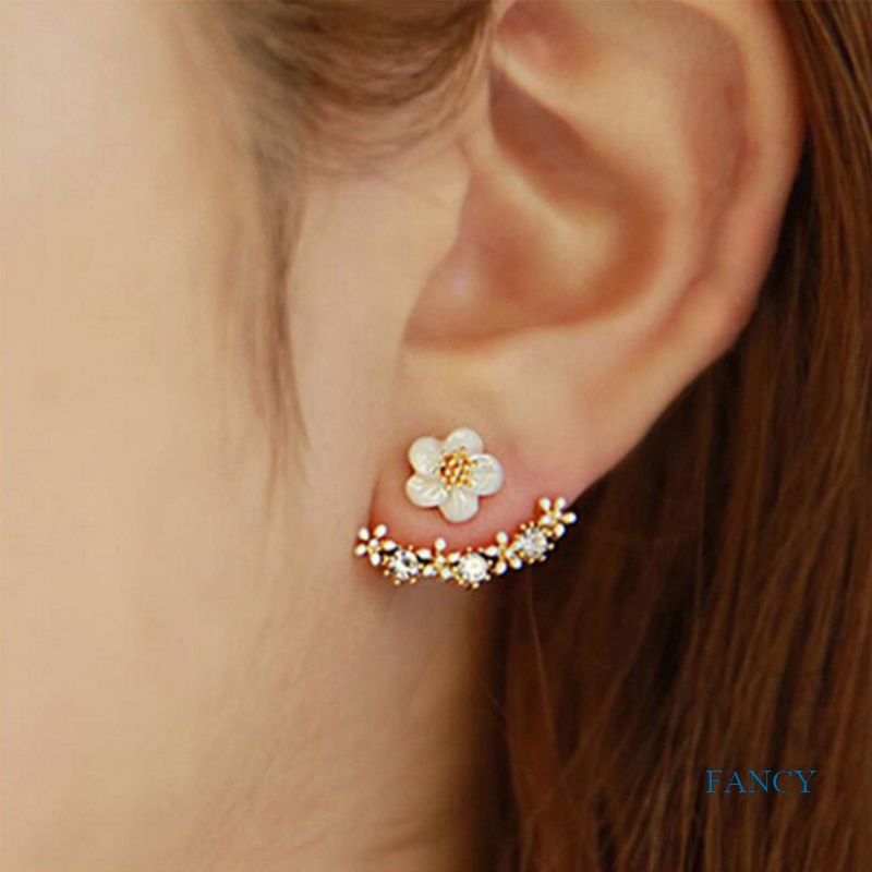 Anting Stud Desain Bunga Daisy Gaya Korea Untuk Wanita