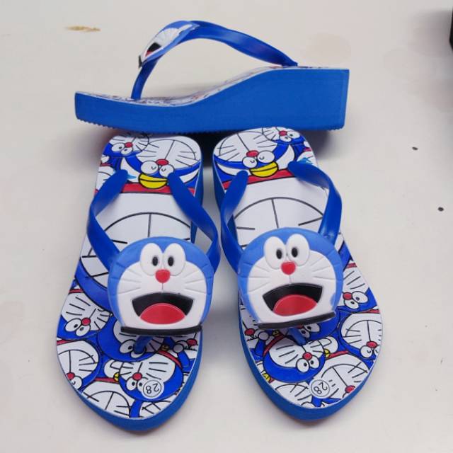 Sandal wedges  doraemon anak 21 sampai dengan 35 NEW