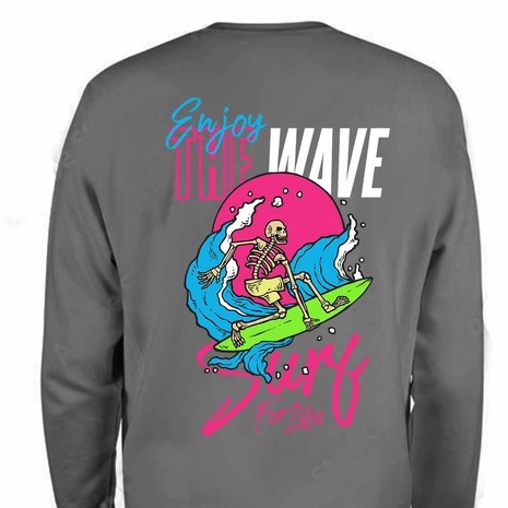 Sweater Crewneck Pria Wave Fleece Size M - XXL