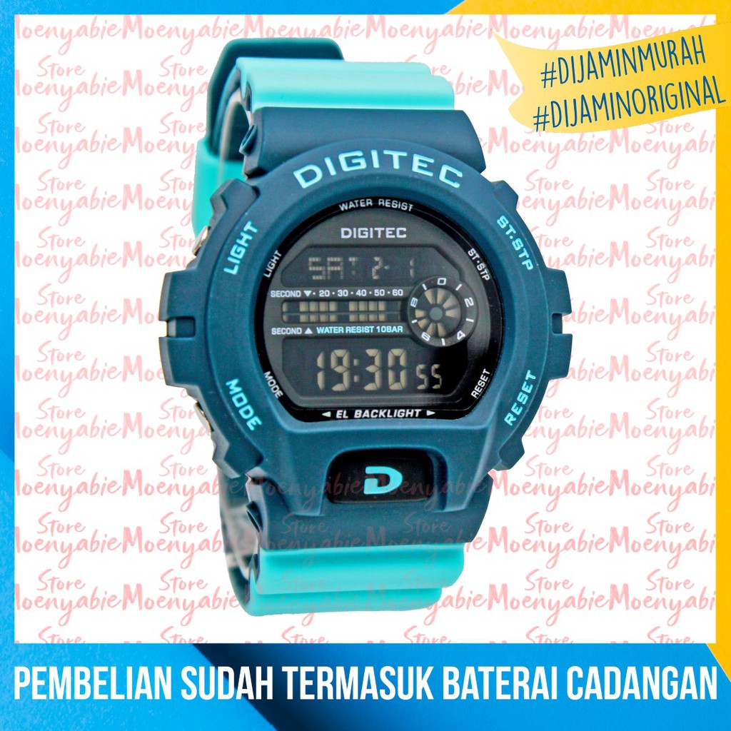 Digitec DG 3098T Soft Blue Original Dan Anti Air Jam Tangan Digitec Pria