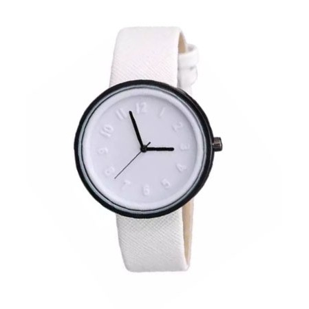 Jam Tangan Canvas MINIMALIS #50 + CHOKER Wanita Kanvas Korea Fashion Korean Style Unisex Quartz