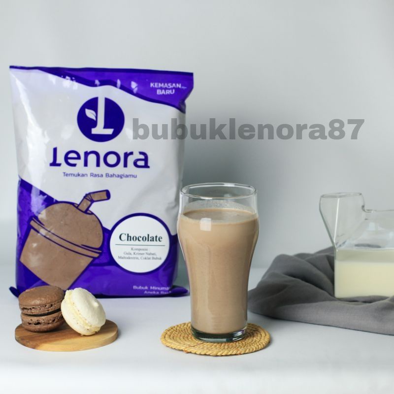 bubuk minuman es boba Lenora coklat bubuk lenora rasa coklat murah serbuk minuman coklat