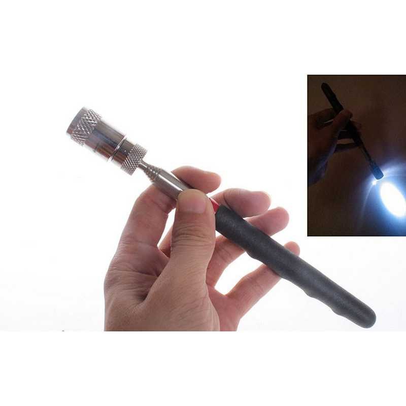 Terlariss !! Tongkat Telescopic Magnet Pick Up Tool dengan Lampu LED - GJ0347