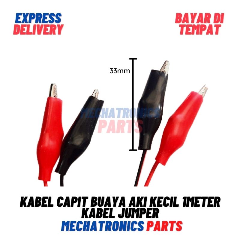 KABEL CAPIT BUAYA AKI KECIL 1METER KABEL JUMPER