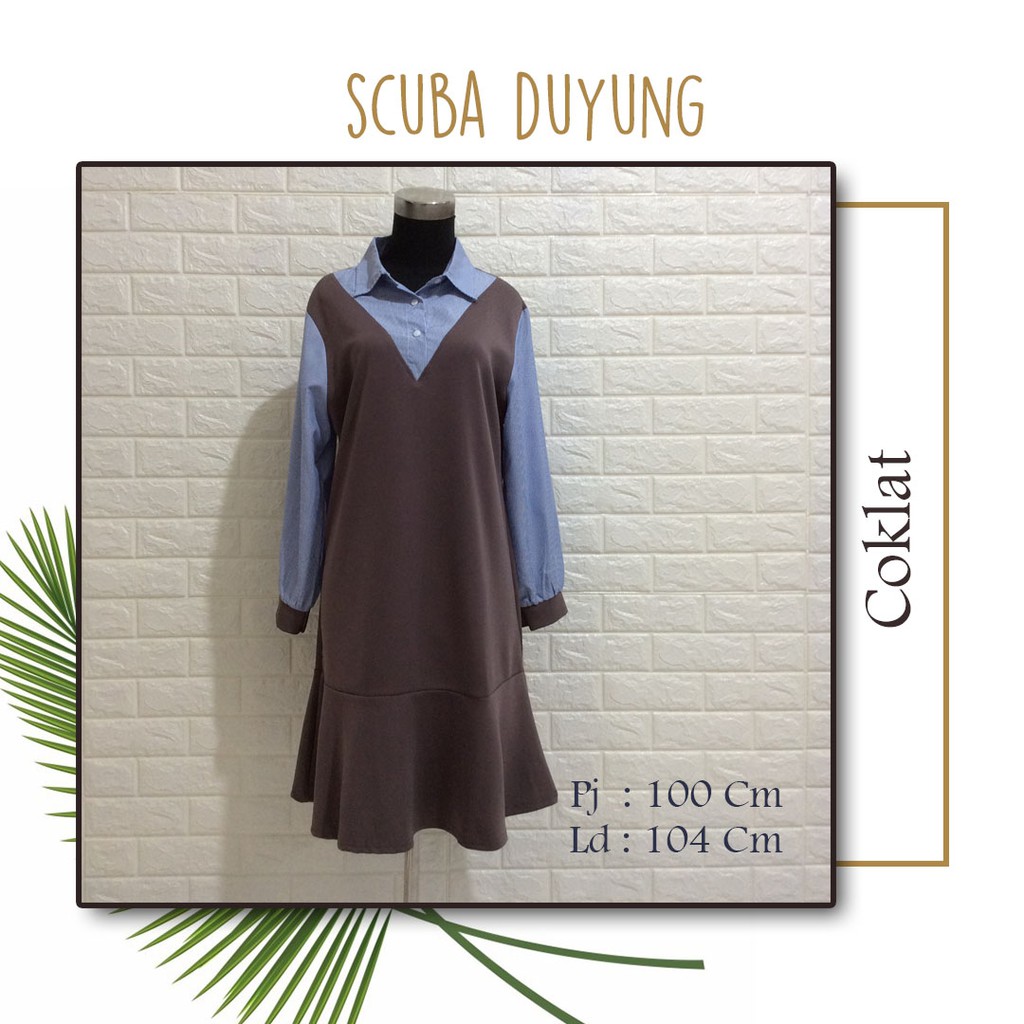 Artflow Dress Wanita Bahan Scuba Duyung