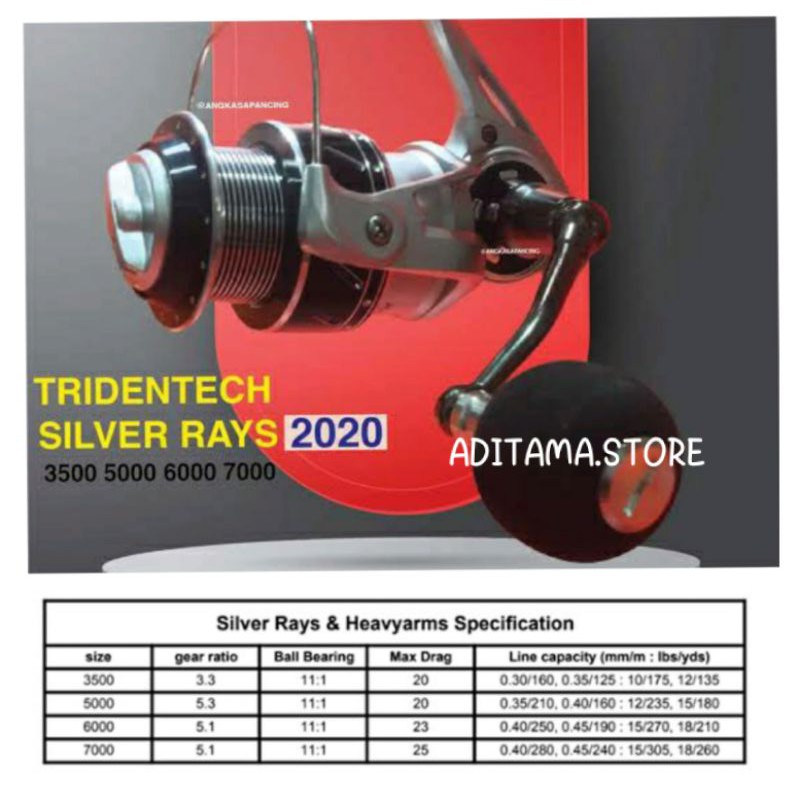 TRIDENTECH SILVER RAYS 3500/ 5000/ 6000/ 7000 POWER HANDLE