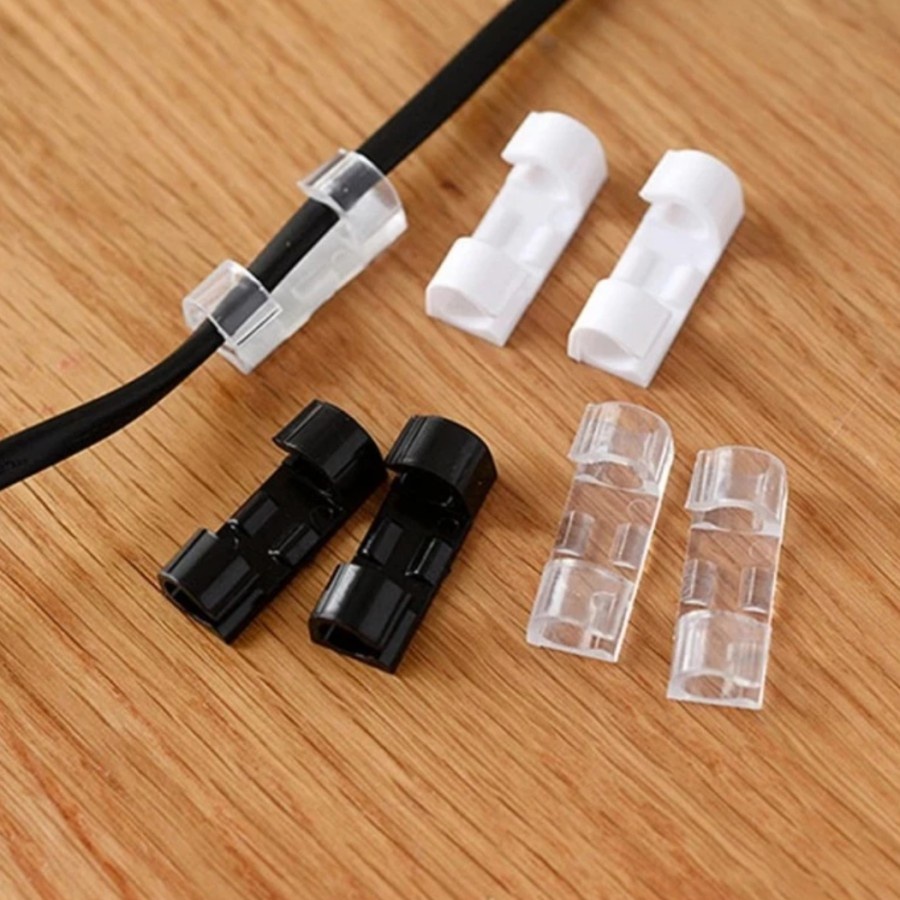 Klip Kabel Organizer 20pcs Perekat 3M kuat Cable Clip Pengikat