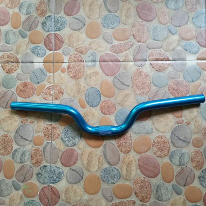 handlebar Alloy 25.4 fixie Seli lipat stang rise bar 25 4 biru anodize