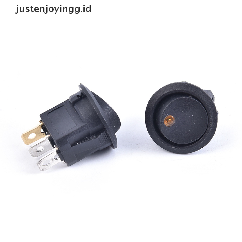 4pcs Saklar Rocker ON / Off 12V 20A Bentuk Bulat Dengan Lampu LED Untuk Mobil / Perahu