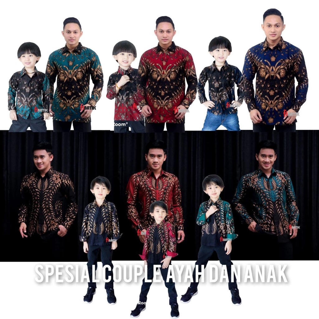 Kemeja batik anak laki-laki lengan panjang usia 2-13 Tahun batik premium kualitas super harga murah // Couple Batik Ayah Dan Anak cowok