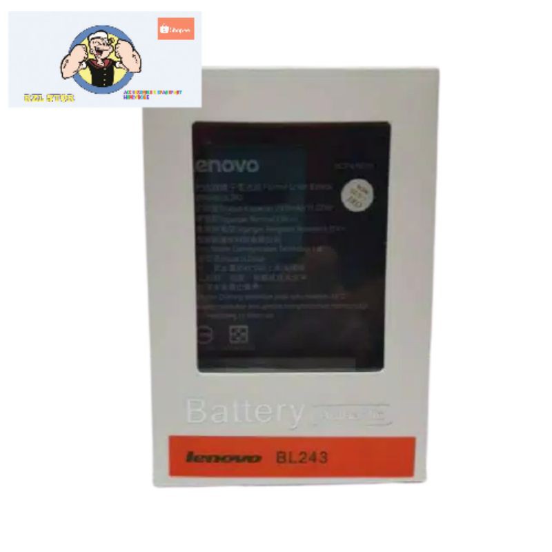 Batre/ Battery Baterai/ Lenovo/ A7000/  A7000+/ A7700 Plus/ BL243 Original/ORI.