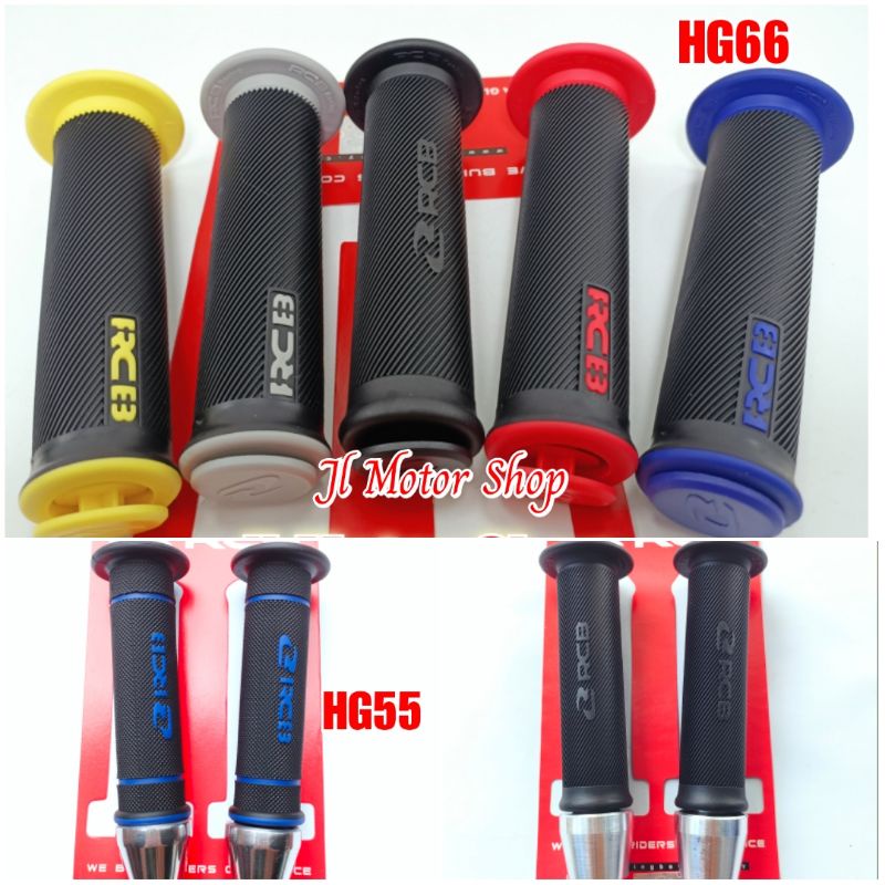 HANDFAT HANDGRIP GRIP RCB ORIGINAL HG66 HG55 Bulu Malaysia - Karet Stang Pegangan RCB HG 55 66 Plus Jalu Stang Merah Hitam Biru Kuning Grey HANDFAT RCB