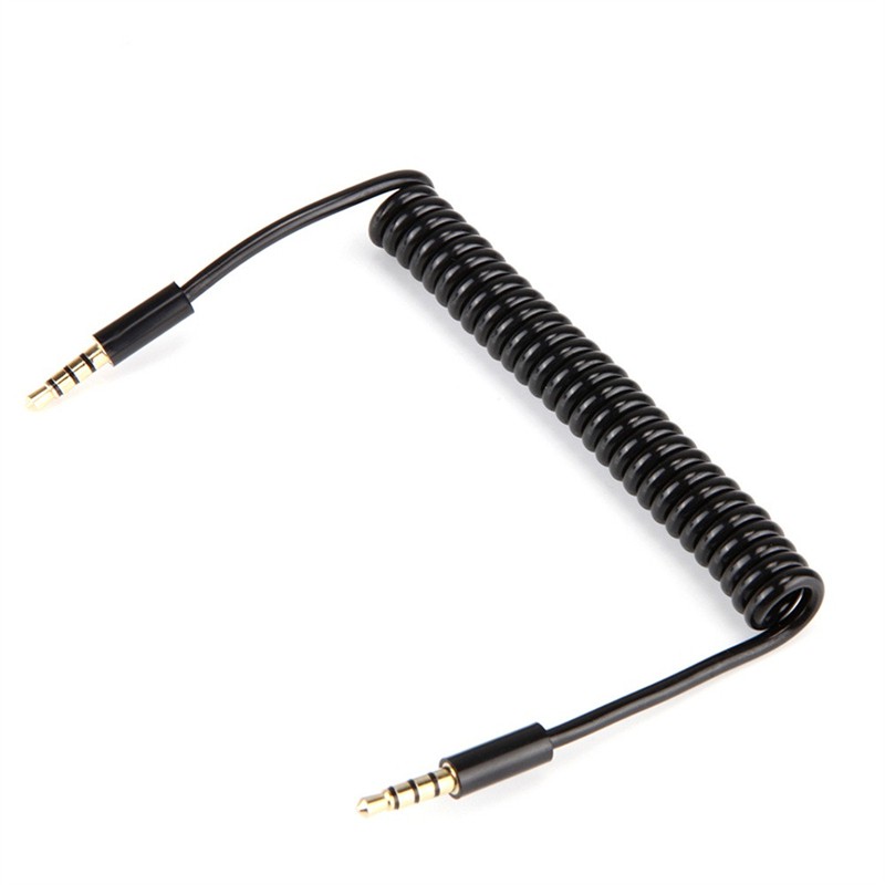 Kabel AUX Jack 3.5mm HiFi Spring - Black