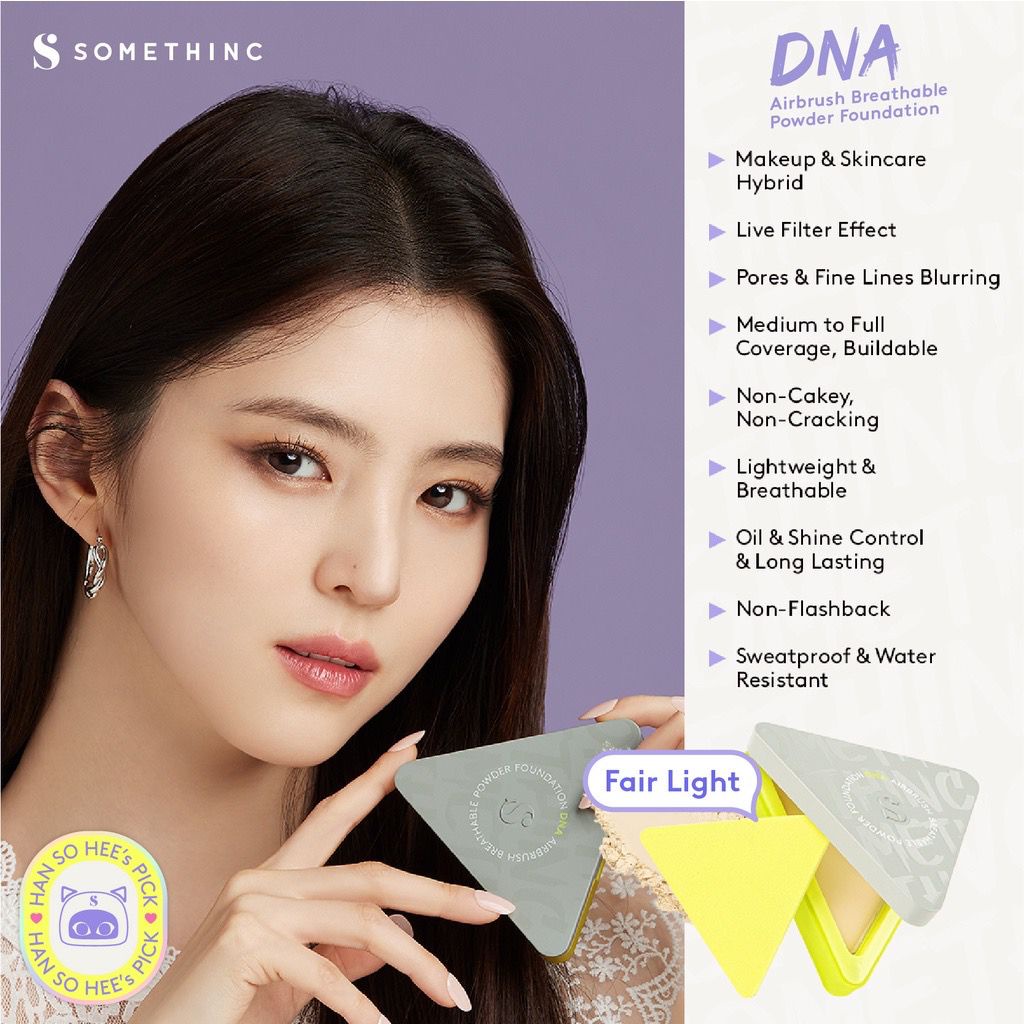 SOMETHINC DNA Airbrush Breathable Powder Foundation - Bedak Padat