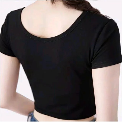 SELLO [READY] Atasan Crop Baju Crop Wanita Korean Crop Top Tshirt / Atasan Wanita