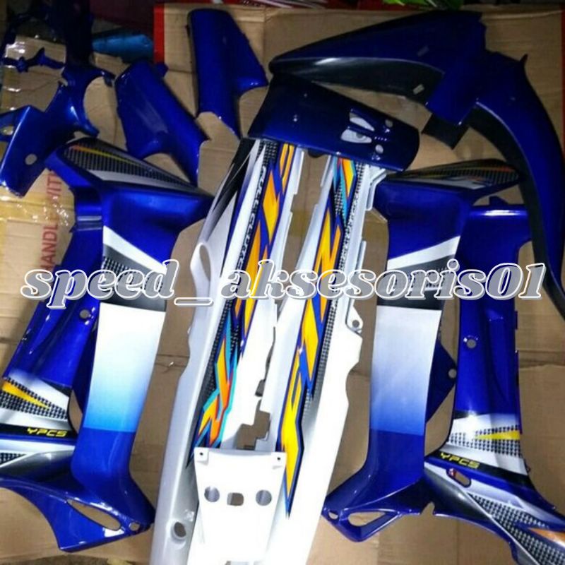 Body Fizr Bodi Fizr Full Set Body Halus Motor Yamaha Fiz r Warna Biru Putih