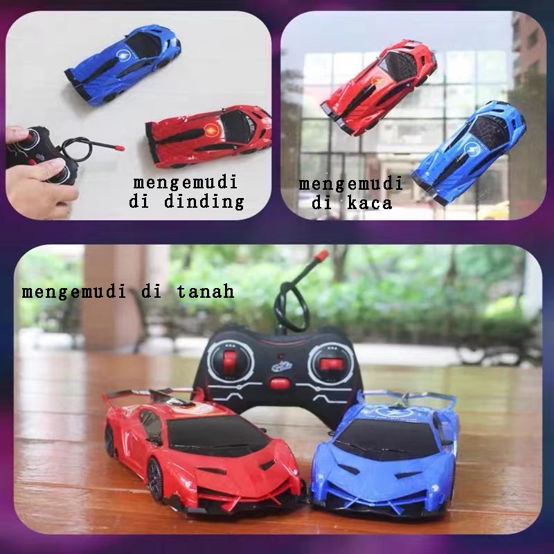 Dinding mengemudi mobil panjat dinding mobil remote control panjat tebing listrik mobil mainan anak-