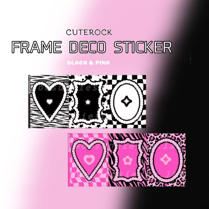 

[woosunkiespy.lab] cuterock frame deco sticker| sticker bingkai dekorasi