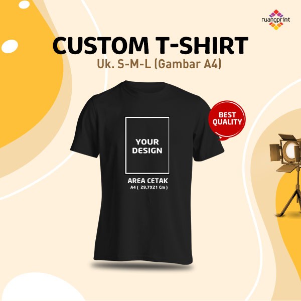 Thisert Custom / Kaos Custom / Kaos Custom Satuan / Kaos Custom Desain / Kaos Custom A4