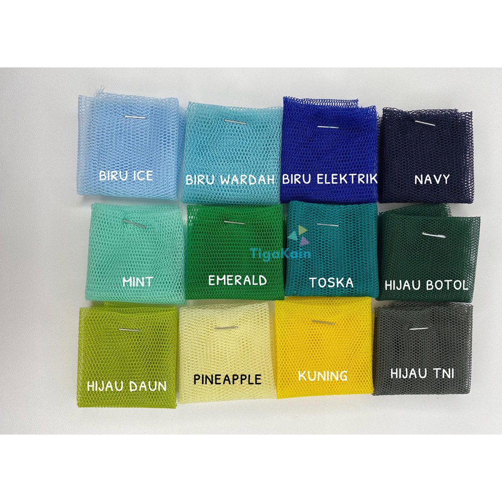 0.5 Meter Kain Tile Polos Halus / Soft Tulle