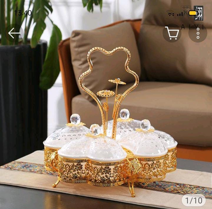 Toples Cemilan Lebaran Toples Sultan 4set Cocok Untuk Hiasan Meja Ruang Tamu [[zhengstore. Id]] 4775