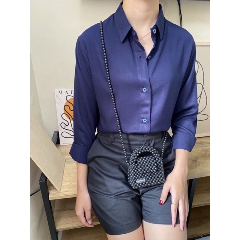 KEMEJA RAYON POLOS // BAJU KERJA // KEMEJA WANITA POLOS // KEMEJA PUTIH RAYON
