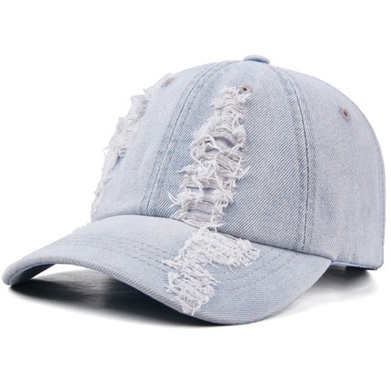 new cap festivals hole denim baseball cap snapback topi pria topi wanita fashion washing cowboy hats bone SunHip hop jeans cap Casquette gorras