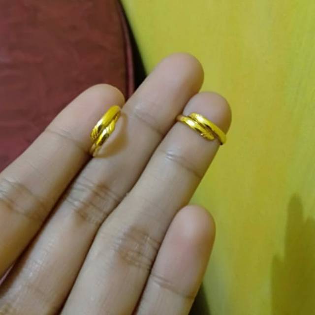 Cincin bayi lapis emas 24 k