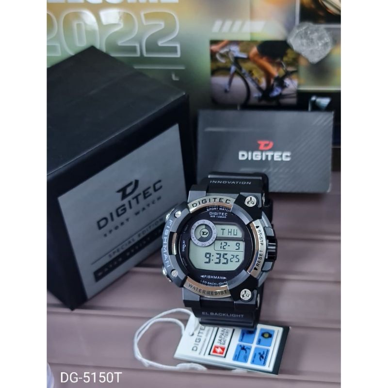 Jam tangan pria digitec 5150 digital original garansi resmi 1 tahun diameter 5.3