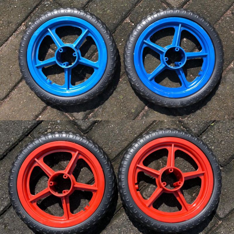 velg sepeda roda karet sepeda anak lengkap dengan alat besi