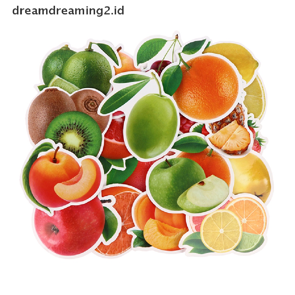 (LIKE) 50pcs Stiker Buah / Sayur Untuk Dekorasi Kulkas