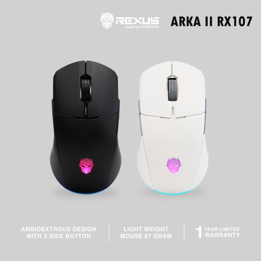 Rexus Arka II 107 / RX107 Mouse Wireless Gaming Dual Connection