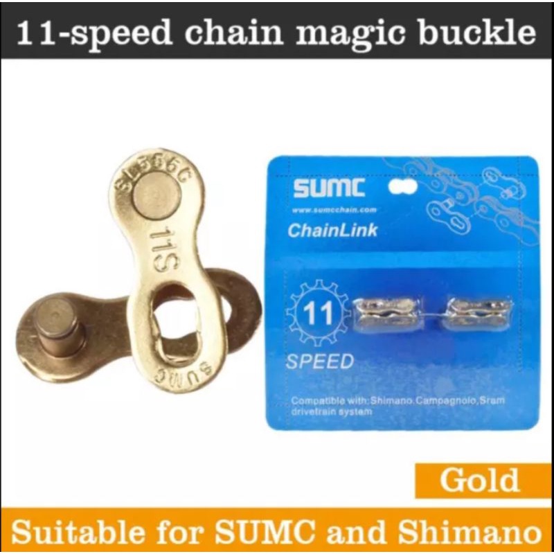 SUMC Sambungan Rantai 11 Speed Gold Missing Quick Link 12 Speed Gold