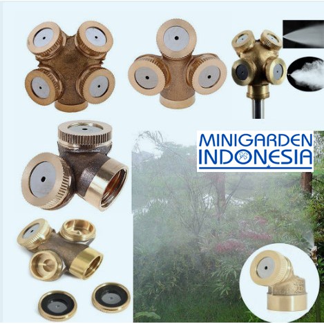 Semprotan air taman model kepala N001 KUNINGAN DRAT nozzle misting nosel kabut RUMAH WALET