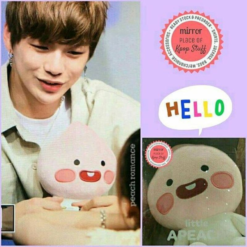 READY STOCK APEACH  ORIGINAL  BONEKA KAKAO FRIENDS SUGA BTS,KANG DANIEL
