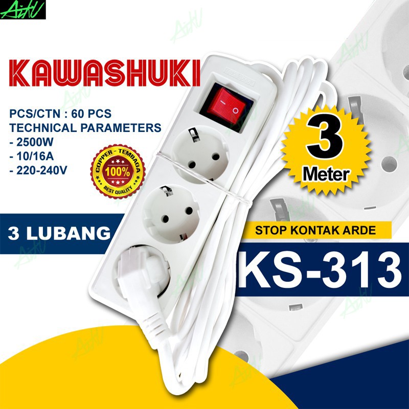 STOP KONTAK 3 4 5 LUBANG PANJANG 5M KABEL STOP KONTAK KABEL colokan listrik good bagus