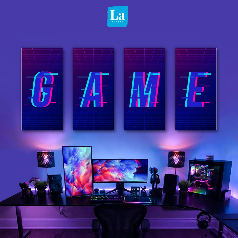 Poster Alphabet Neon Aesthetic Poster Dinding Kamar Alphabet Neon Aesthetic