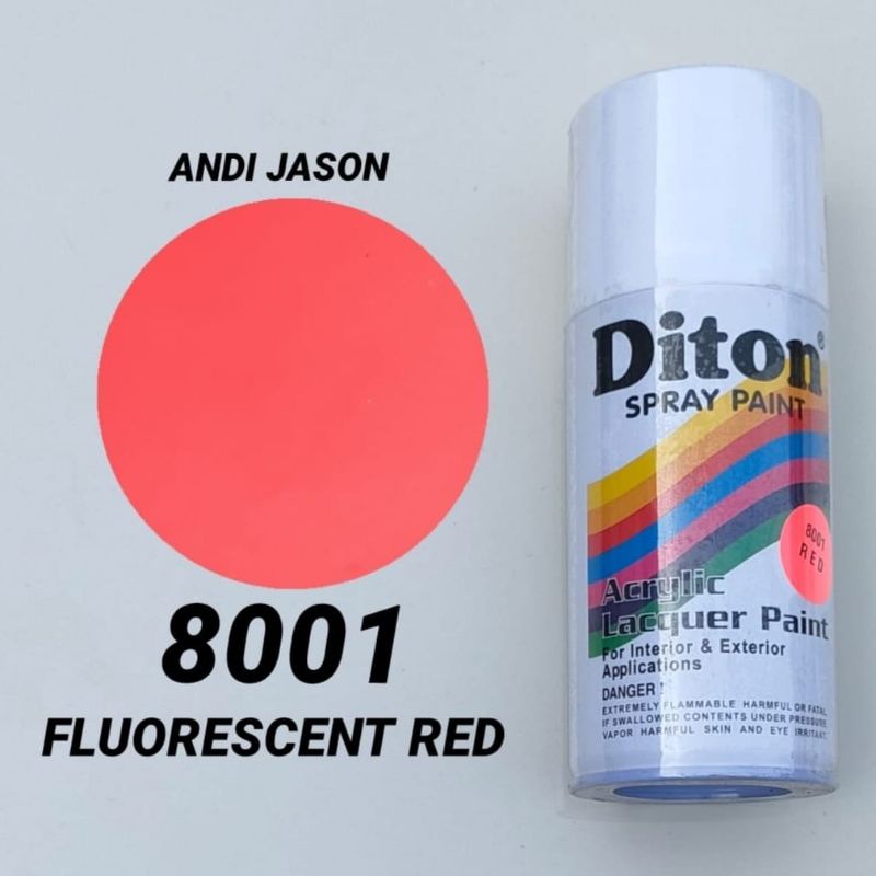 DITON CAT SEMPROT 300CC NO 8001 FLUORESCENT RED