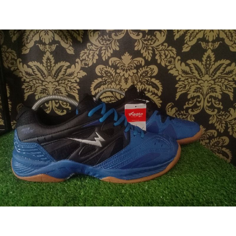 Sepatu Badminton Eagle Blaze Biru Hitam Original Like new