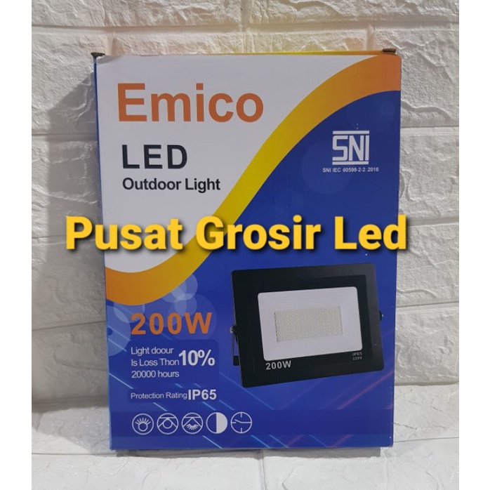 Lampu Tembak 200 Watt Putih Dan kuning / Lampu Sorot 200 watt Emico Cahaya Putih dan kuning